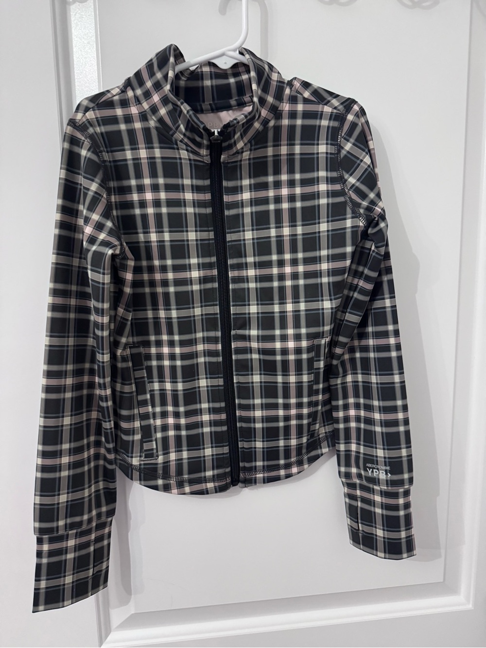 Abercrombie YPB Girls' Jacket in Black, Light pink and Cream